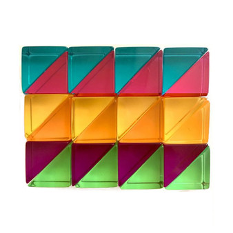 large lucite triangle