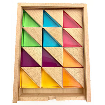 Wood and lucite triangles