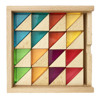 Wood and lucite triangles