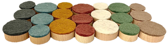 Earth Wood and Felt Discs | Papoose Toys