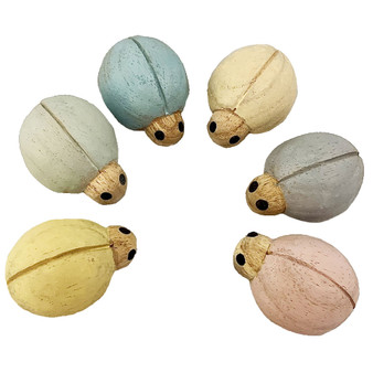 Ladybirds in pastel
