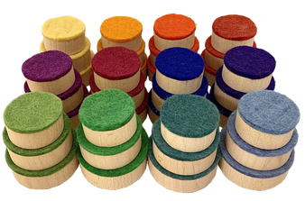 Goethe Wood and Felt Discs | Papoose Toys