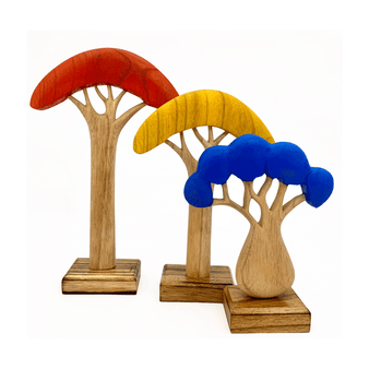 African Trees Rainbow 3 Piece Set | Papoose Toys