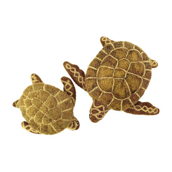 Brown Turtles wool felt toy