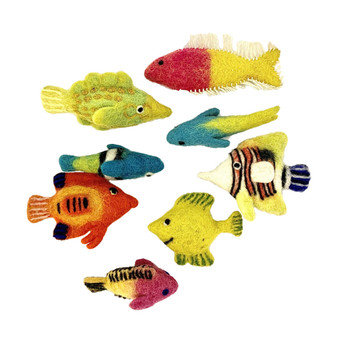 Tropical Fish Wool Felt Toys by Papoose Toys