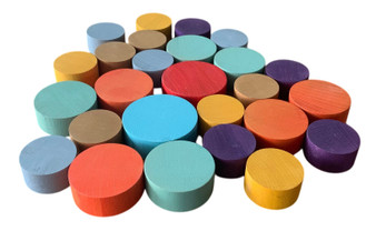 Small Mandala Wood Pegs/13pc