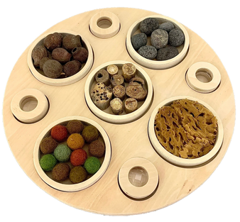 Round Sensory Board with Loose Parts