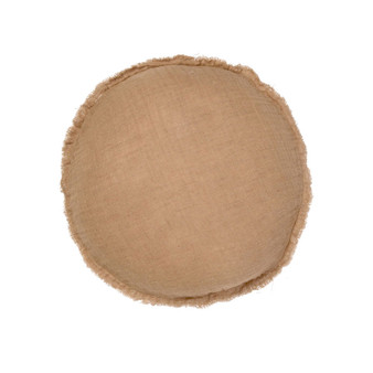 Maya nutmeg Round cushion by Linen House
