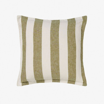 Vintage Stripe Pesto Cushion 48x48cm