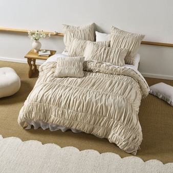 Layla Natural Quilt Cover Set