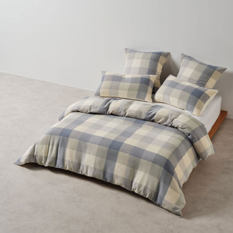 Linen House Wellington Cornflower quilt cover set in cotton waffle