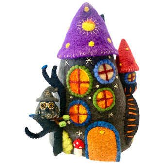 Wizard House & Owl - Wool Felt - Papoose Toys