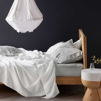 Nimes White Sheet Set by Linen House|White