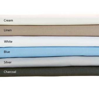 Linen House Remo 250TC Cotton Percale Fitted Sheet-40cm|Silver