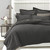 Deluxe Waffle Charcoal Quilt Cover Set by Linen House Deluxe Waffle Charcoal Quilt Cover Set by Linen House