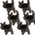 Grey Cats/6pc  by Papoose Toys| Grey Cats/6pc  by Papoose Toys|
