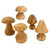 Hand Carved Wood Mushrooms 5pc | Papoose Toys Hand Carved Wood Mushrooms 5pc | Papoose Toys