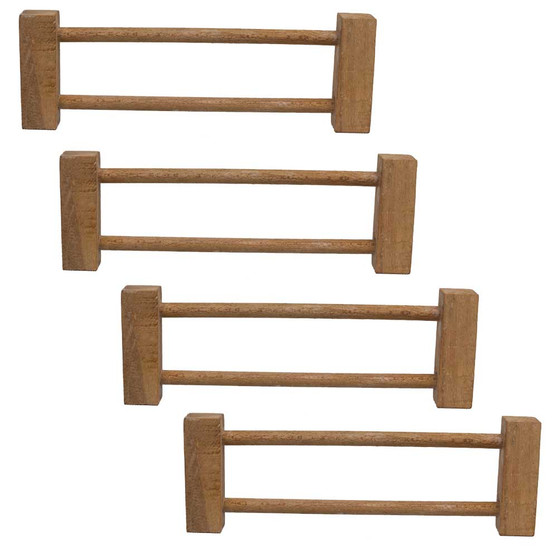 Wood Fence Railing Set 4 Piece Set by Papoose Toys|