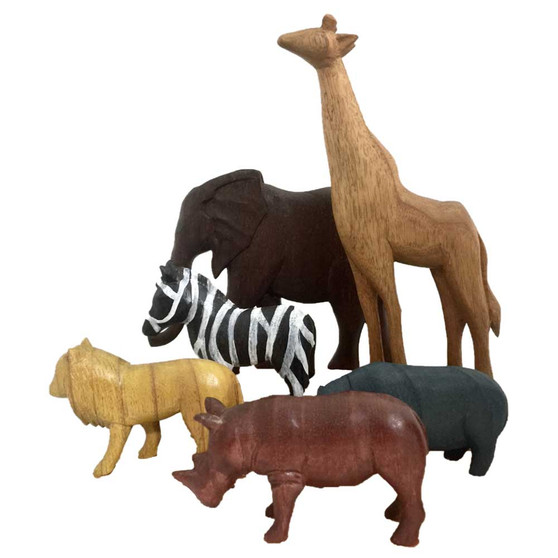 African Animals 6 Piece Set by Papoose Toys|