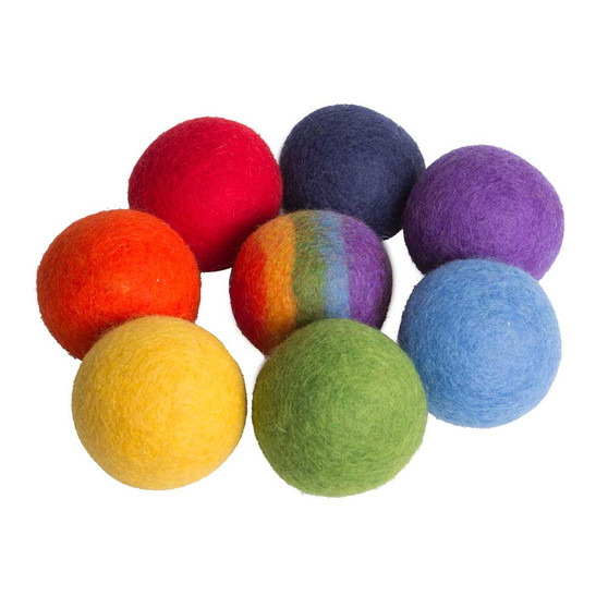 Rainbow Balls 8 piece set by Papoose Toys|