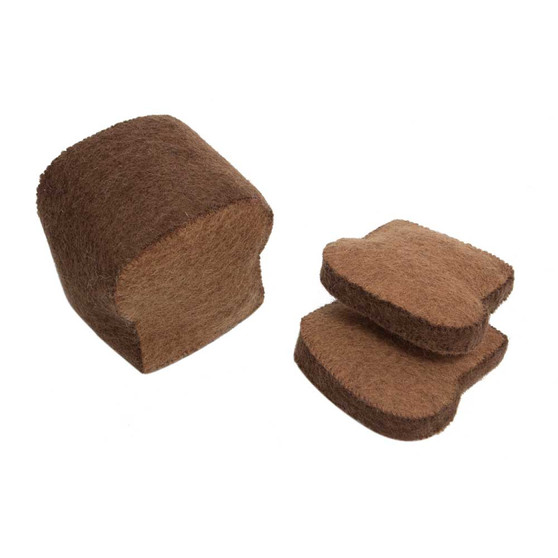 Bread Loaf 2 Slices/3pc Felt Food by Papoose Toys|
