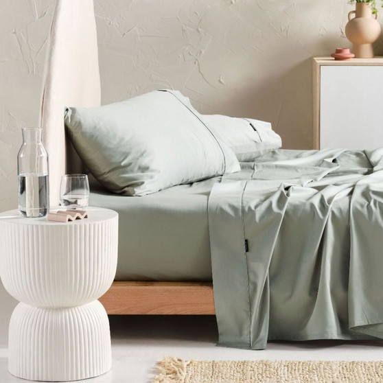 Augusta Green Gum Sheet Set by Linen House|