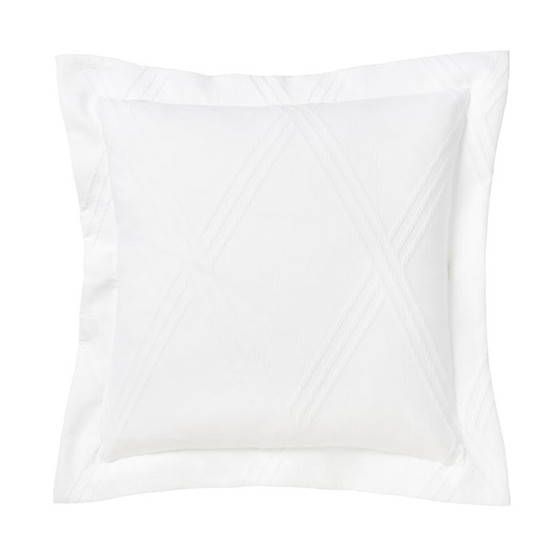 Antoine White Cushion 48x48cm | Grace by Linen House