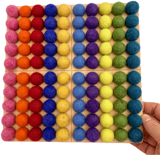 Montessori Counting Board - Bright Balls