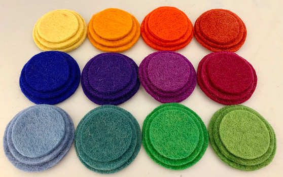 Goethe Felt Circles 5cm 6cm 7cm | Papoose Toys
