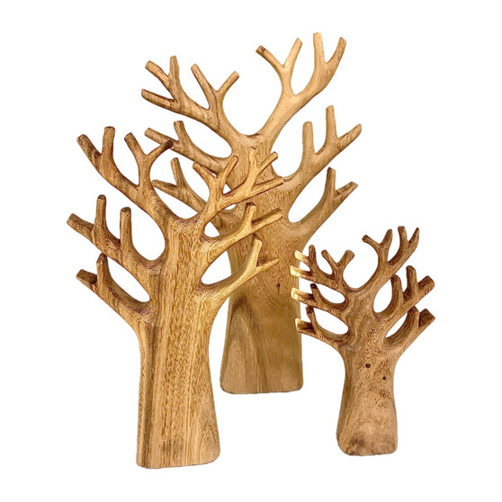 Hand Carved Trees | Papoose Toys