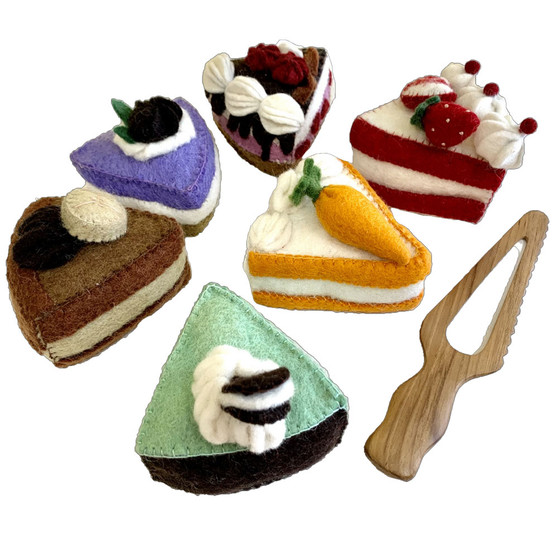 Cake Set - Wool Felt Food | Papoose Toys