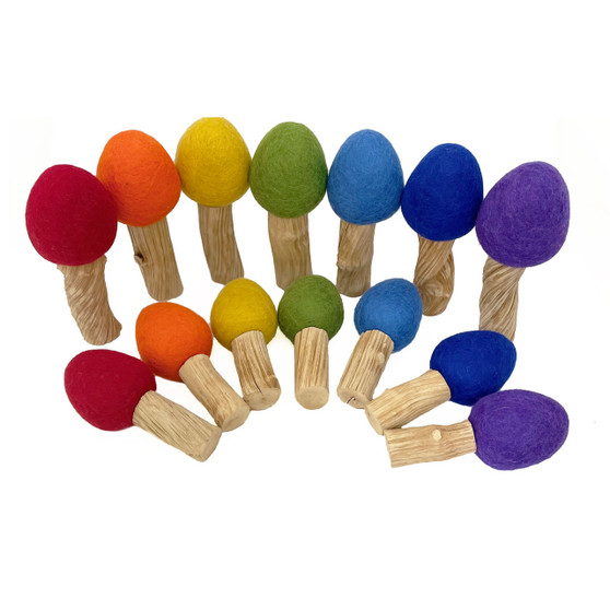 Rainbow solid felt trees