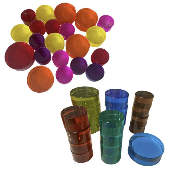 Large Mandala Lucite Pegs/21pc