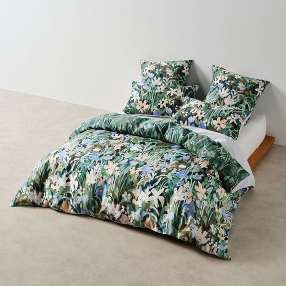 Linen House Aubrey Quilt Cover Set with wildflower floral design