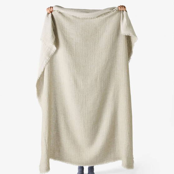 Maya Natural throw by Linen House