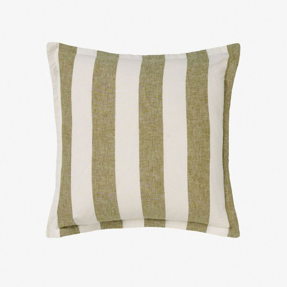 Vintage Stripe Pesto Cushion 48x48cm