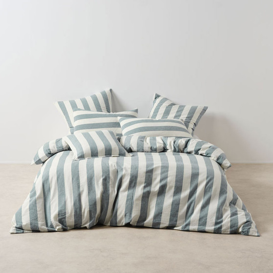 Vintage Stripe Denim Quilt Cover Set