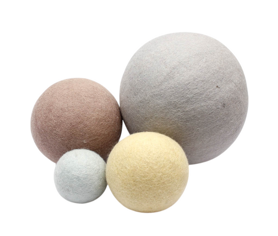 Pastel Large Felt Ball Set | Papoose Toys