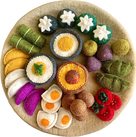 Middle East Mezze felt food by Papoose Toys