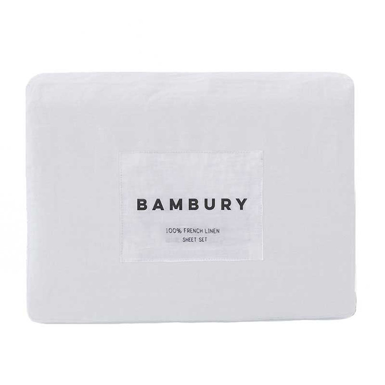French Linen Sheet Set by Bambury|Ivory