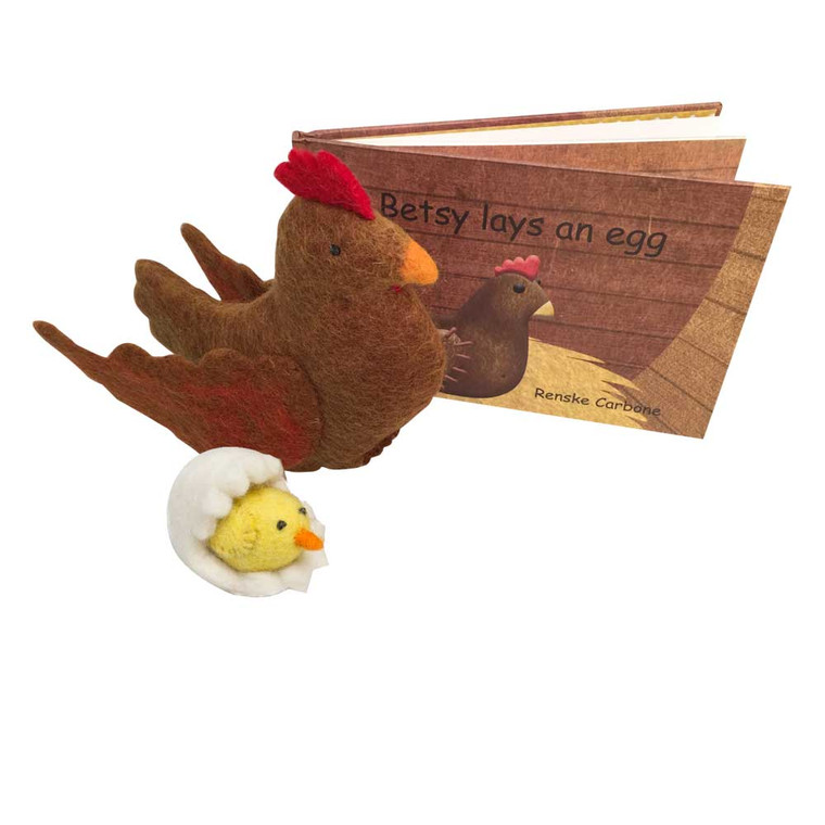 Betsy Lays and Egg Book and Toy | Papoose Toys