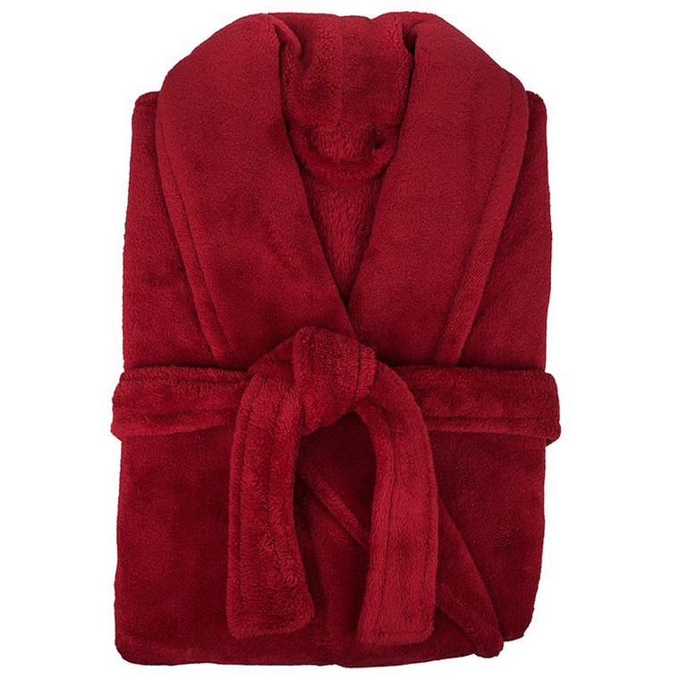 Microplush Red Bath Robe by Retreat|
