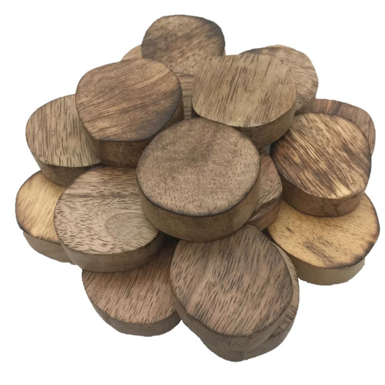 Small Teak Slices 10 Pieces by Papoose Toys