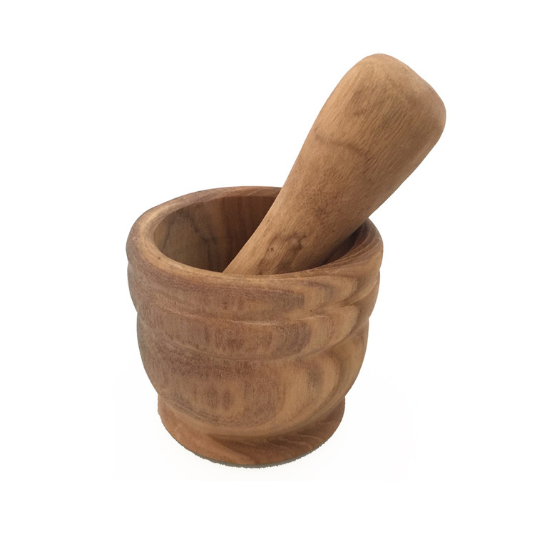 Wooden Mortar & Pestle