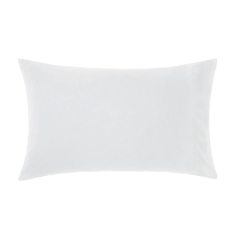 Nimes White Standard Pillowcase | Linen House