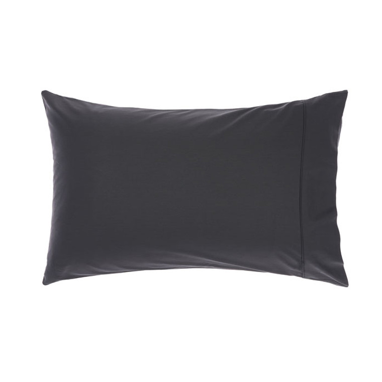 Nara Charcoal Standard Pillowcase | Linen House