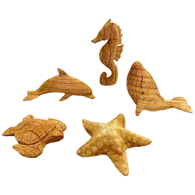 Hand Carved sea animals