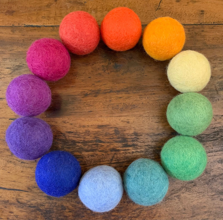 Goethe 5cm Felt Balls 12pc | Papoose Toys