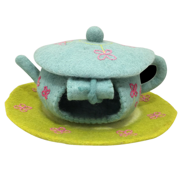 Fairy Teapot House and Mat | Papoose Toys