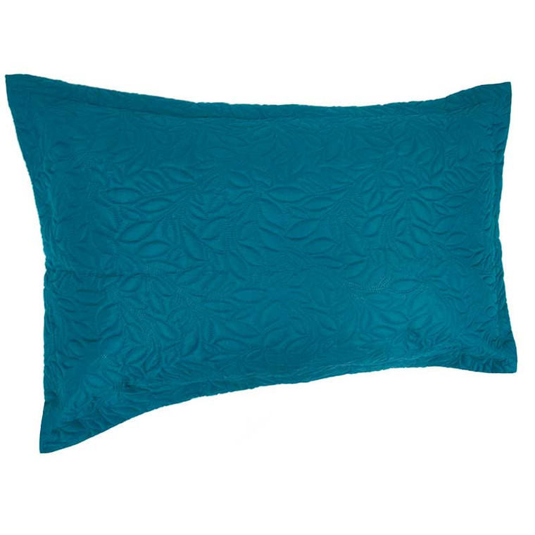 Botanica Teal Coverlet and Sham Set by Bambury|Teal